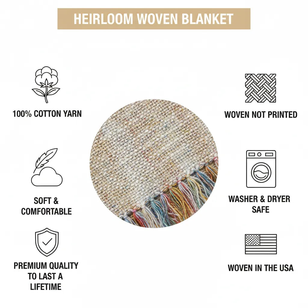 Heirloom Photo Woven Blanket (Portrait) skeleton couple