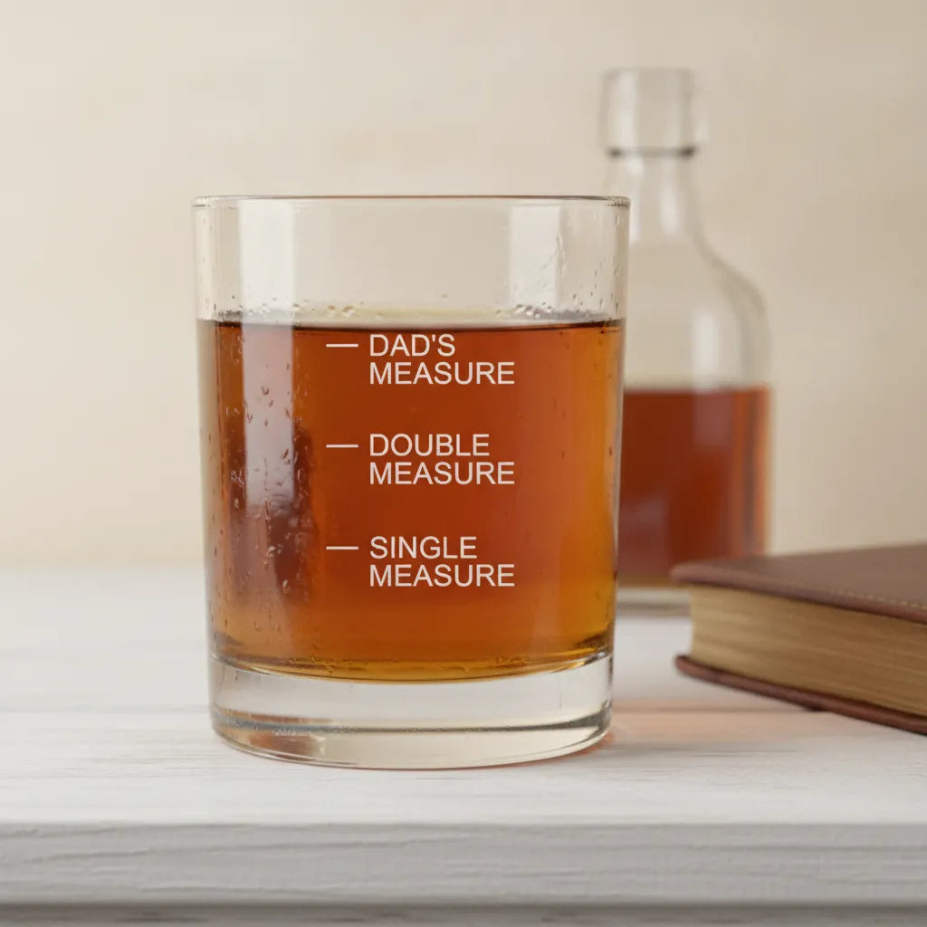 Personalized Dad's Measure Whiskey Glass
