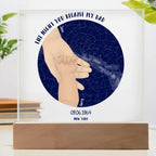 Acrylic Square Plaque The night you became my daddy