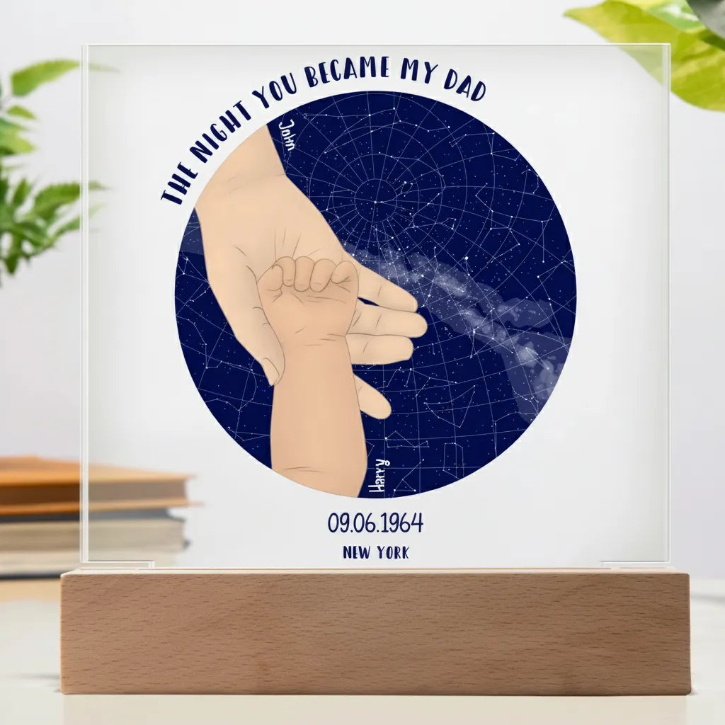 Acrylic Square Plaque The night you became my daddy
