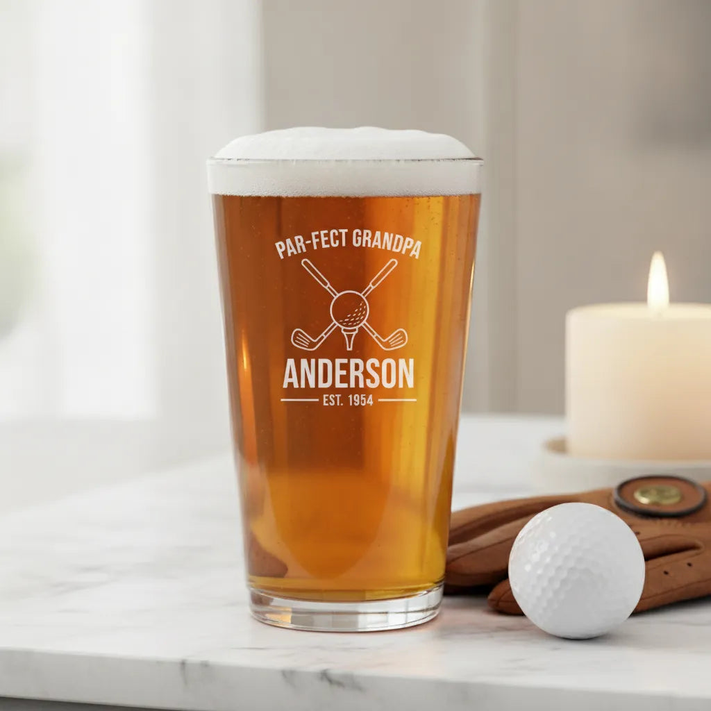 Par-fect Grandpa Golf Pint Glass