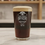 Retired Police Officer Personalized Pint Glass