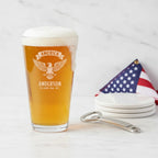 America Ribbon Navy Eagle Pint Glass