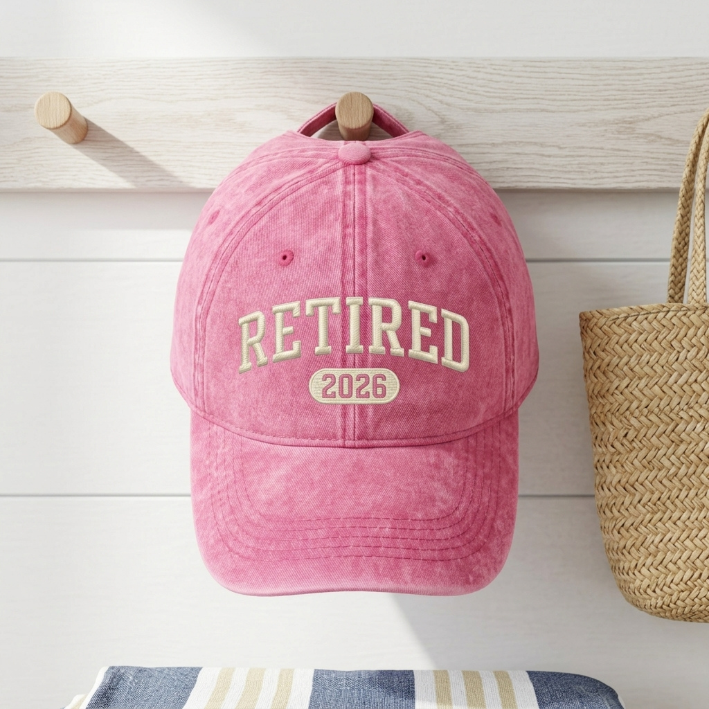 Embroidered Retirement Cap with Custom Year