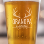Antlers Grandpa Pint Glass