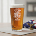 Once a Warrior Always a Warrior Veteran Pint Glass