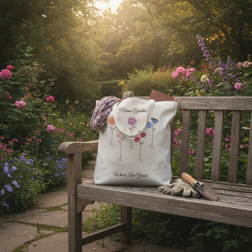 Cotton Tote Grandma's Garden