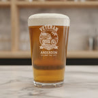 Veteran Motorcycle Personalized Pint Glass