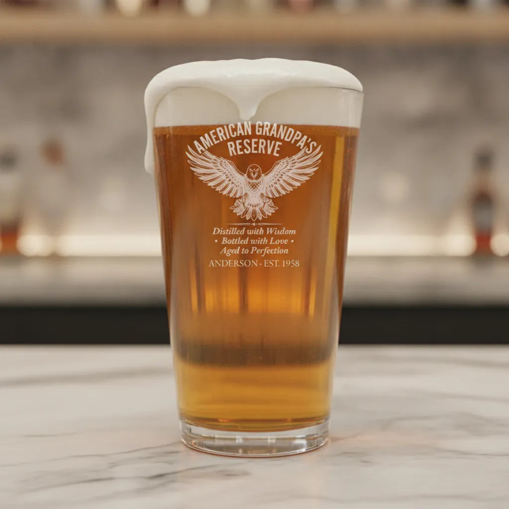 American Grandpa's Reserve Personalized Pint Glass