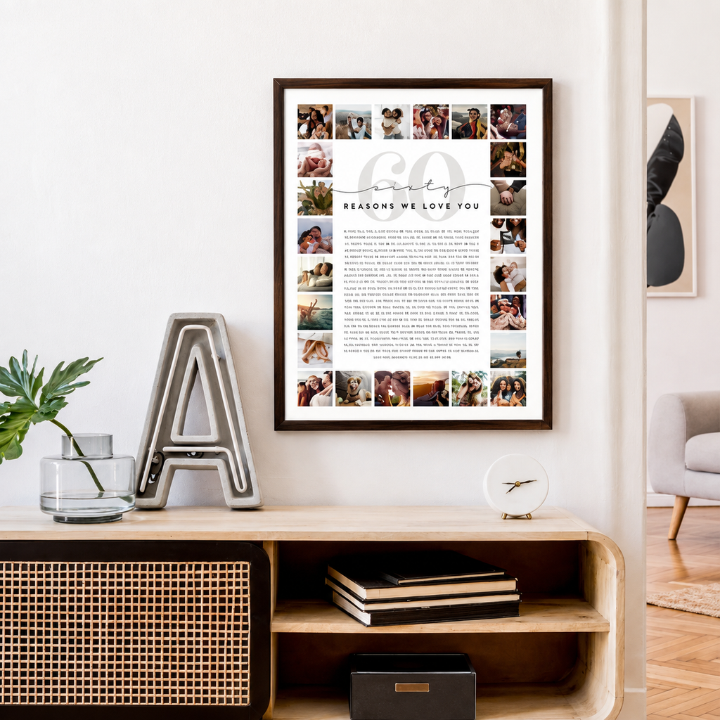 Reasons We Love You Photo Anniversary Sign