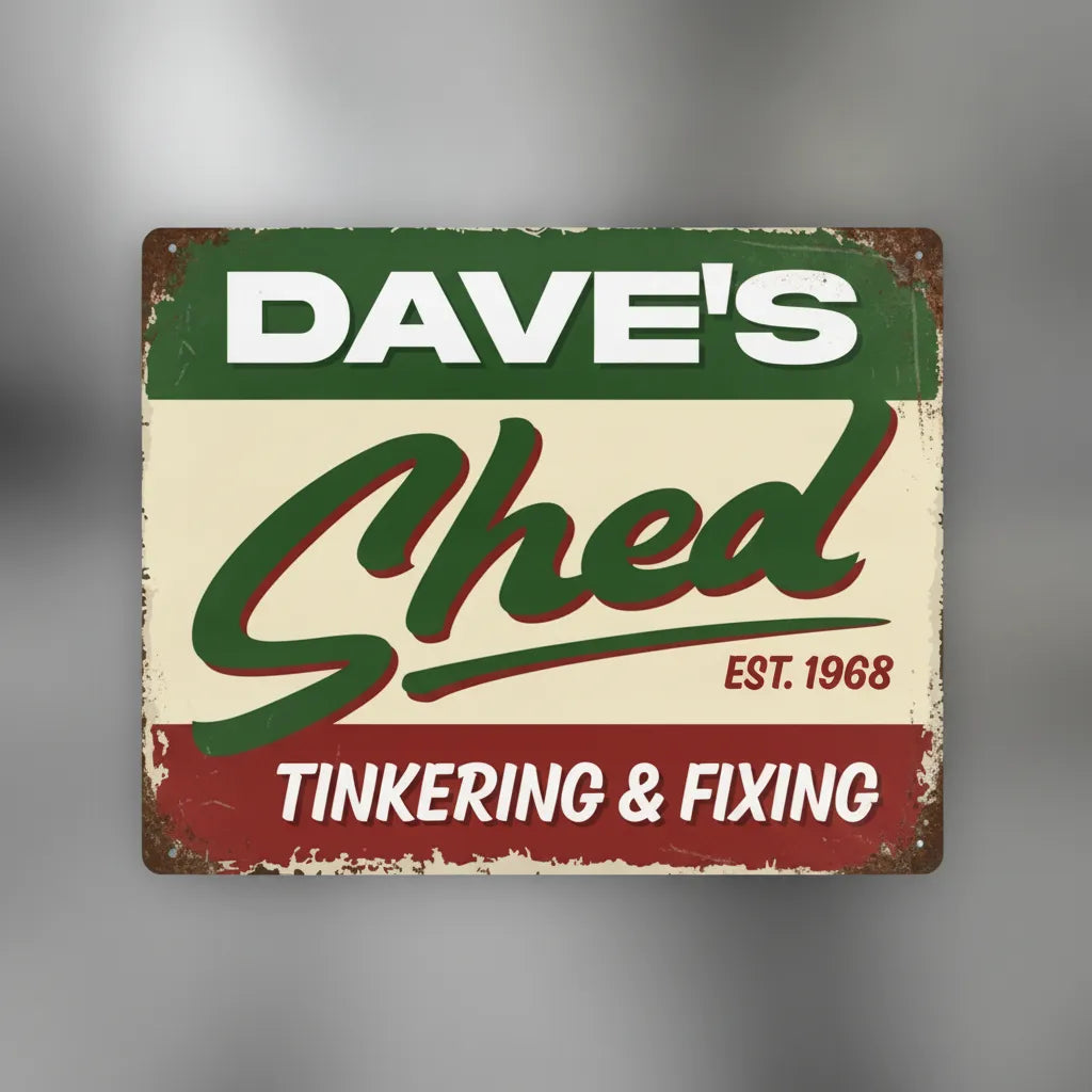 Personalized Shed Sign for Dad