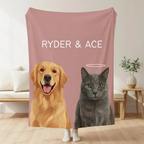Custom Pet Portrait Blanket