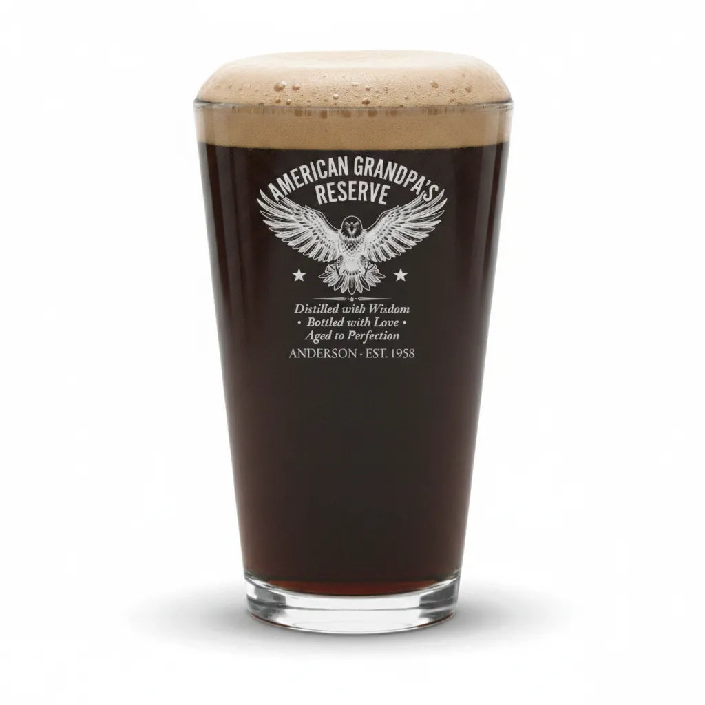 American Grandpa's Reserve Personalized Pint Glass