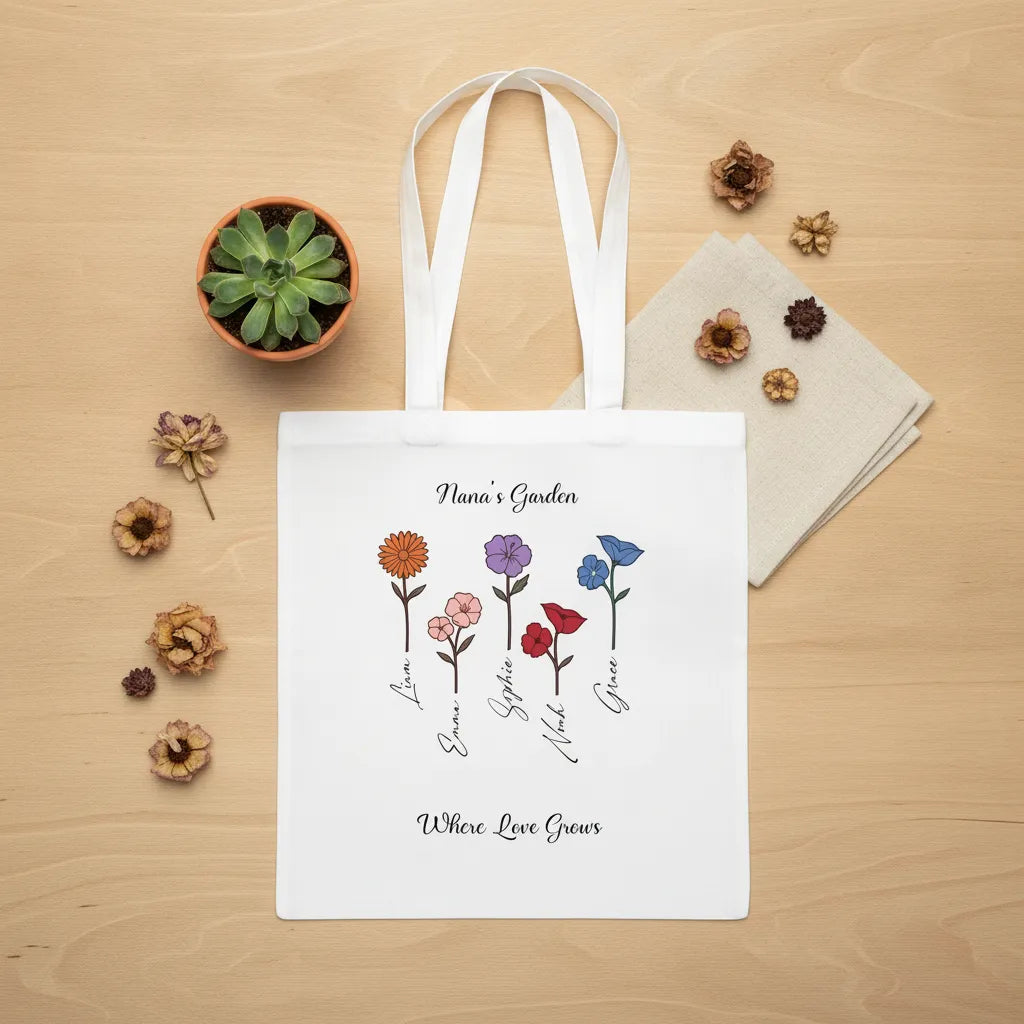 Flowers Design - Where Love Grows Tote Bag