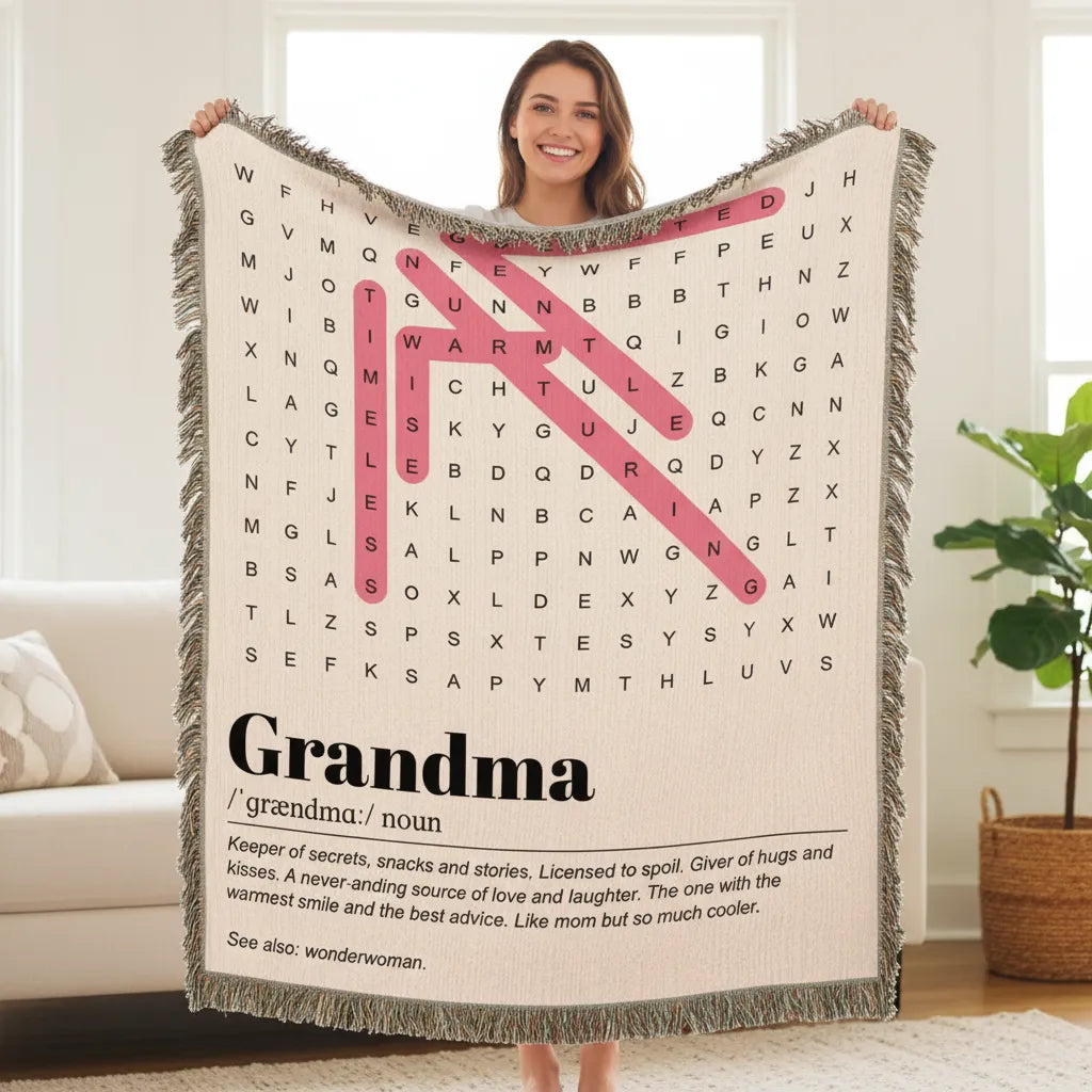 Heirloom Photo Woven Blanket (Grandma)
