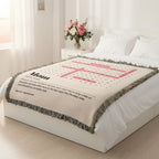 Heirloom Photo Woven Blanket (Portrait) Mom definition