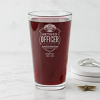 Retired Police Officer Personalized Pint Glass