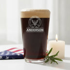 Proudly Served Personalized Veteran Pint Glass