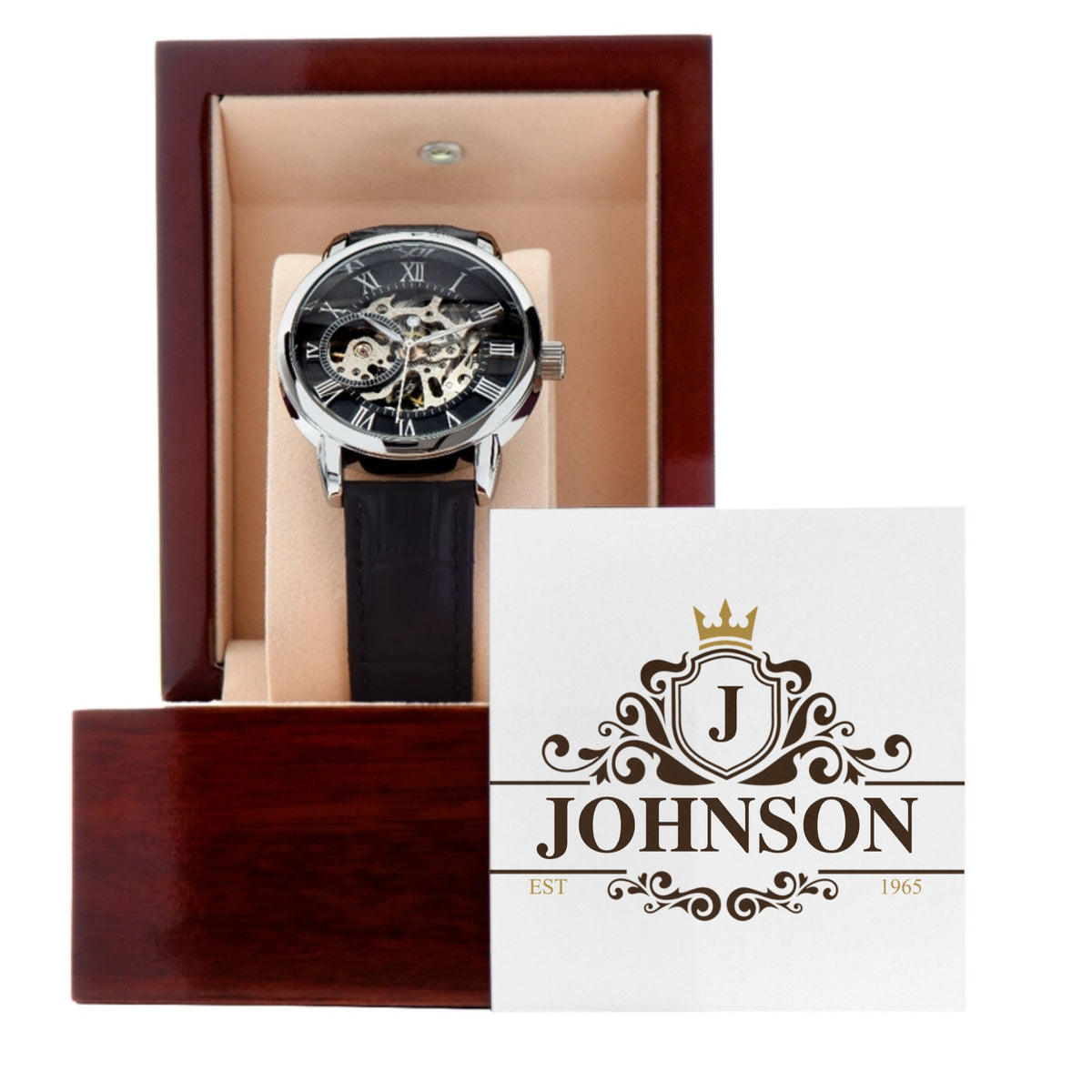 Men's Openwork Mongram and Name watch