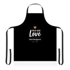 Apron, 3-Color Straps, Made with Love in Black