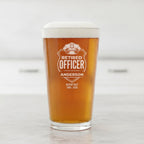 Retired Police Officer Personalized Pint Glass