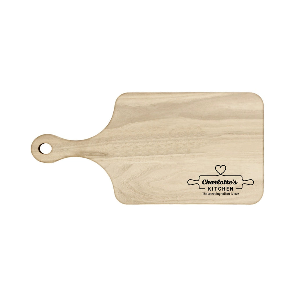 Personalized Roller & Heart Cutting Board