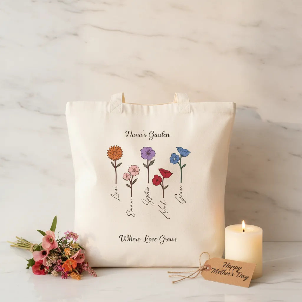 Flowers Design - Where Love Grows Tote Bag