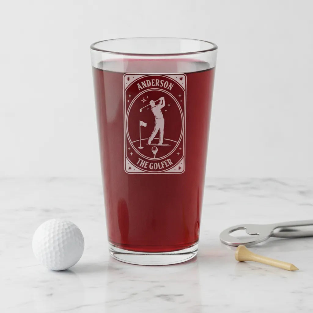 The Golfer Personalized Pint Glass