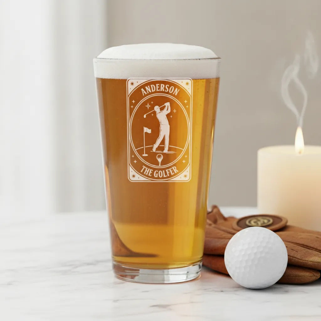 The Golfer Personalized Pint Glass