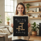 Classic Stretched Canvas There's no family like mine (Black)