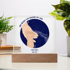 Acrylic Square Plaque The night you became my daddy