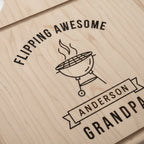 Flipping Awesome Personalized BBQ Cutting Board