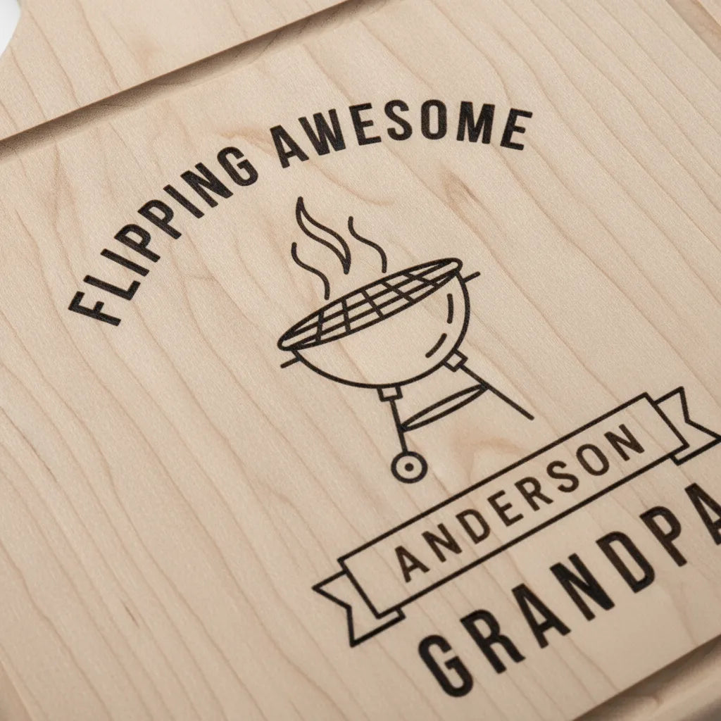 Flipping Awesome Personalized BBQ Cutting Board