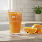 Pint Glass, 16oz. Aged to perfection