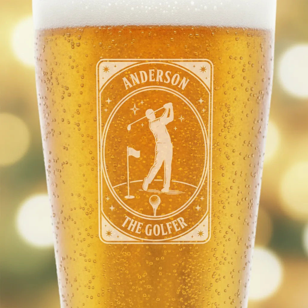 The Golfer Personalized Pint Glass