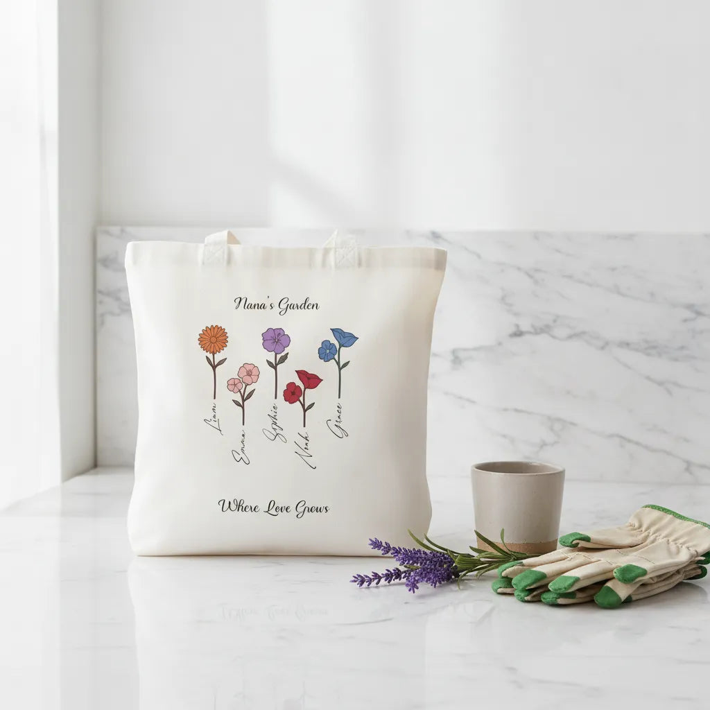 Flowers Design - Where Love Grows Tote Bag