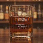 Personalized Dad's Measure Whiskey Glass