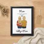 Personalized Mom & Daughter Framed Portrait