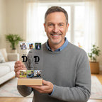 Acrylic Sign with Wooden Stand Dad with hands