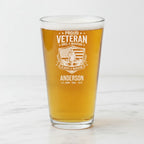 Once a Warrior Always a Warrior Veteran Pint Glass