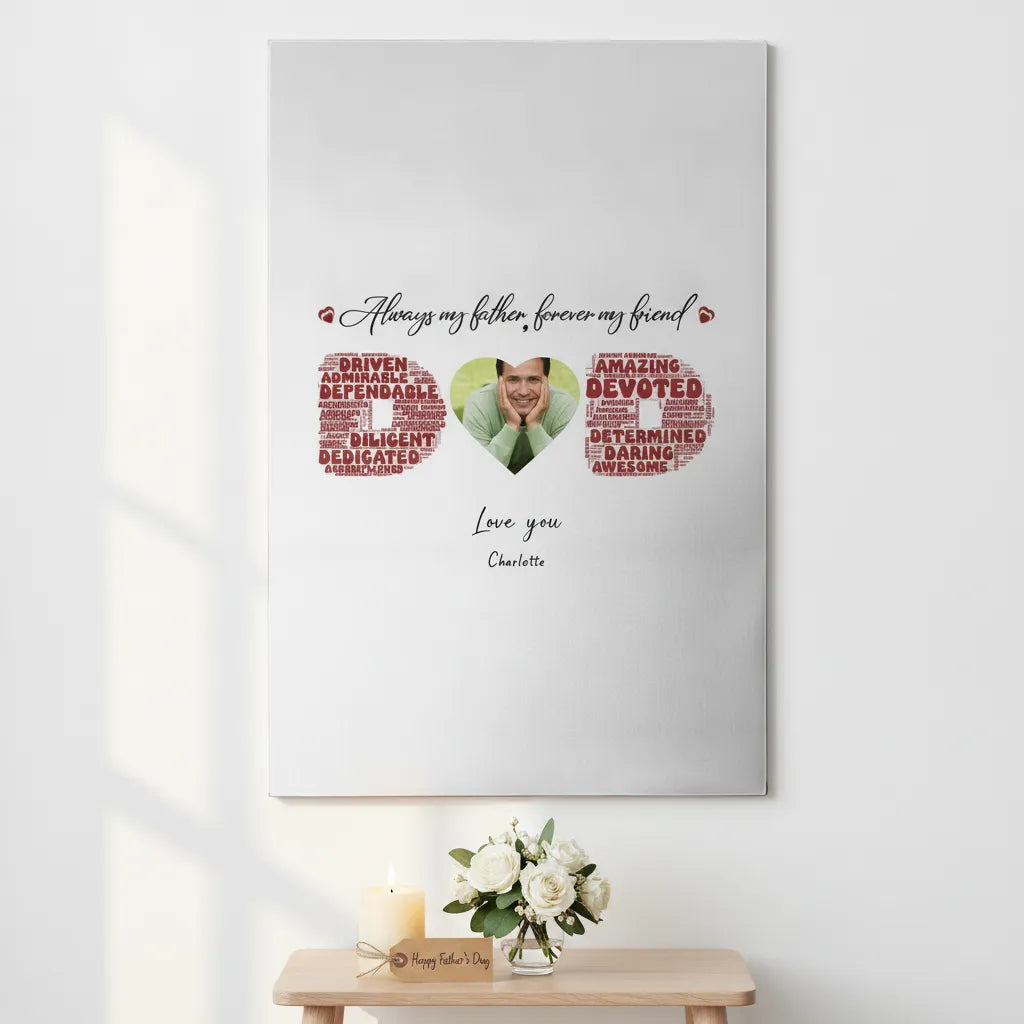 Word Cloud Father Canvas