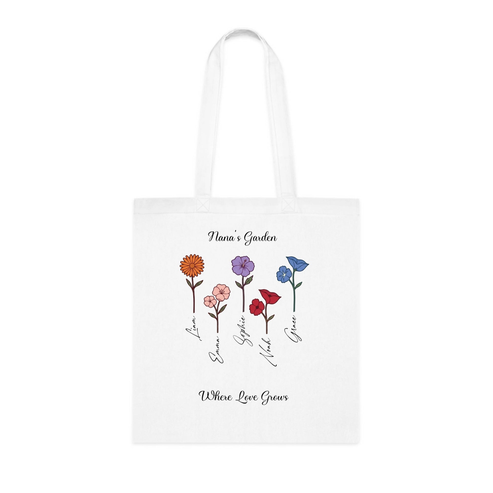 Flowers Design - Where Love Grows Tote Bag