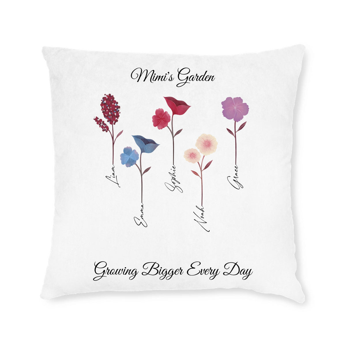 Grandma's Garden Personalized Pillow