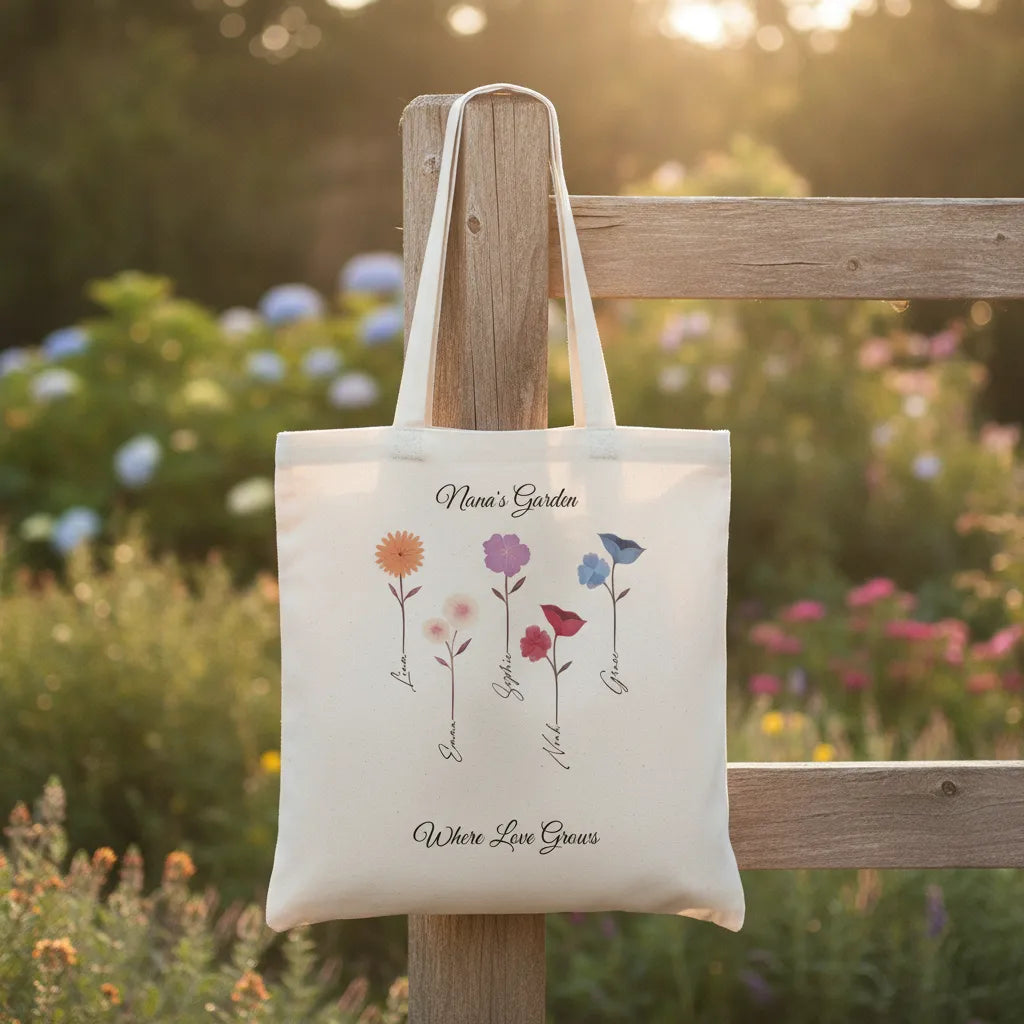 Cotton Tote Grandma's Garden