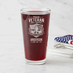 Once a Warrior Always a Warrior Veteran Pint Glass