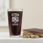 Once a Warrior Always a Warrior Veteran Pint Glass