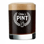 Personalized Pint Crest Whiskey Glass