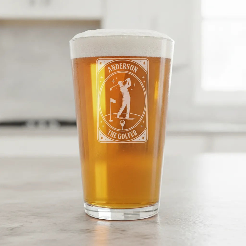 The Golfer Personalized Pint Glass