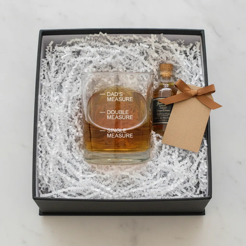 Personalized Dad's Measure Whiskey Glass