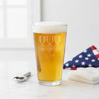 Personalized 3 Medal Branch Service Pint Glass